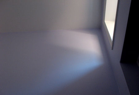 Reflected light shining into the stairwell