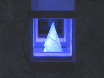 Cone with blue setting